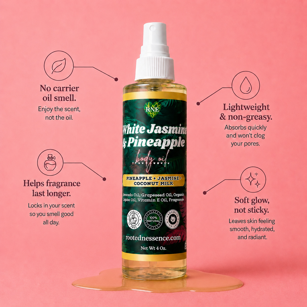 White Jasmine & Pineapple Body Oil